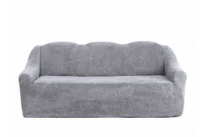Чехол на трехместный диван плюшевый Venera "Sofa soft", Серый Чехол на трехместный диван плюшевый Venera "Sofa soft", Серый
